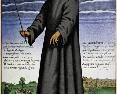 Médico Pico de Roma Grabado de Paul Furst Der Doctor Schnabel von Rom Doctor Pico de Roma 1656